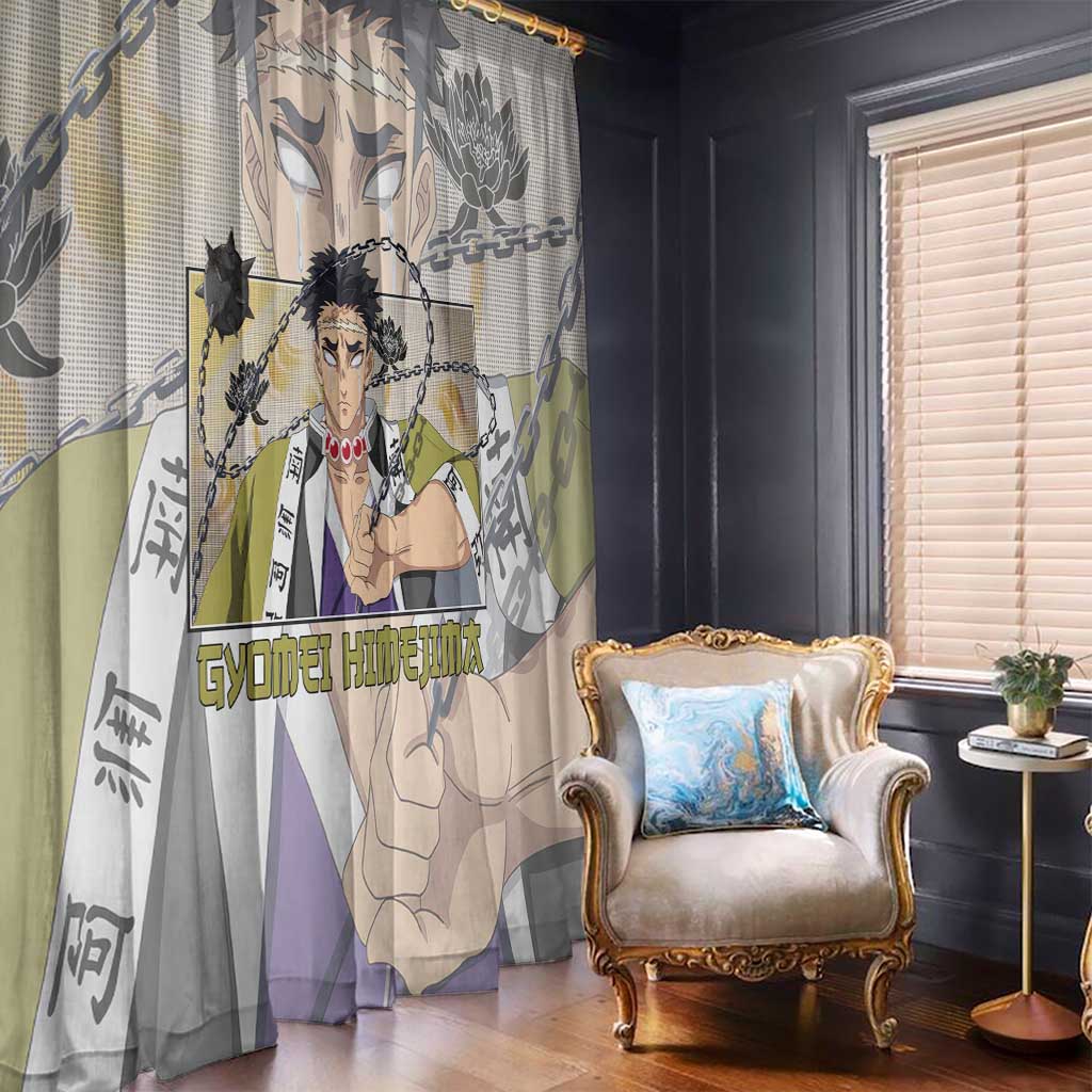 Gyomei Himejima - Demon Slayer Window Curtain Anime Style