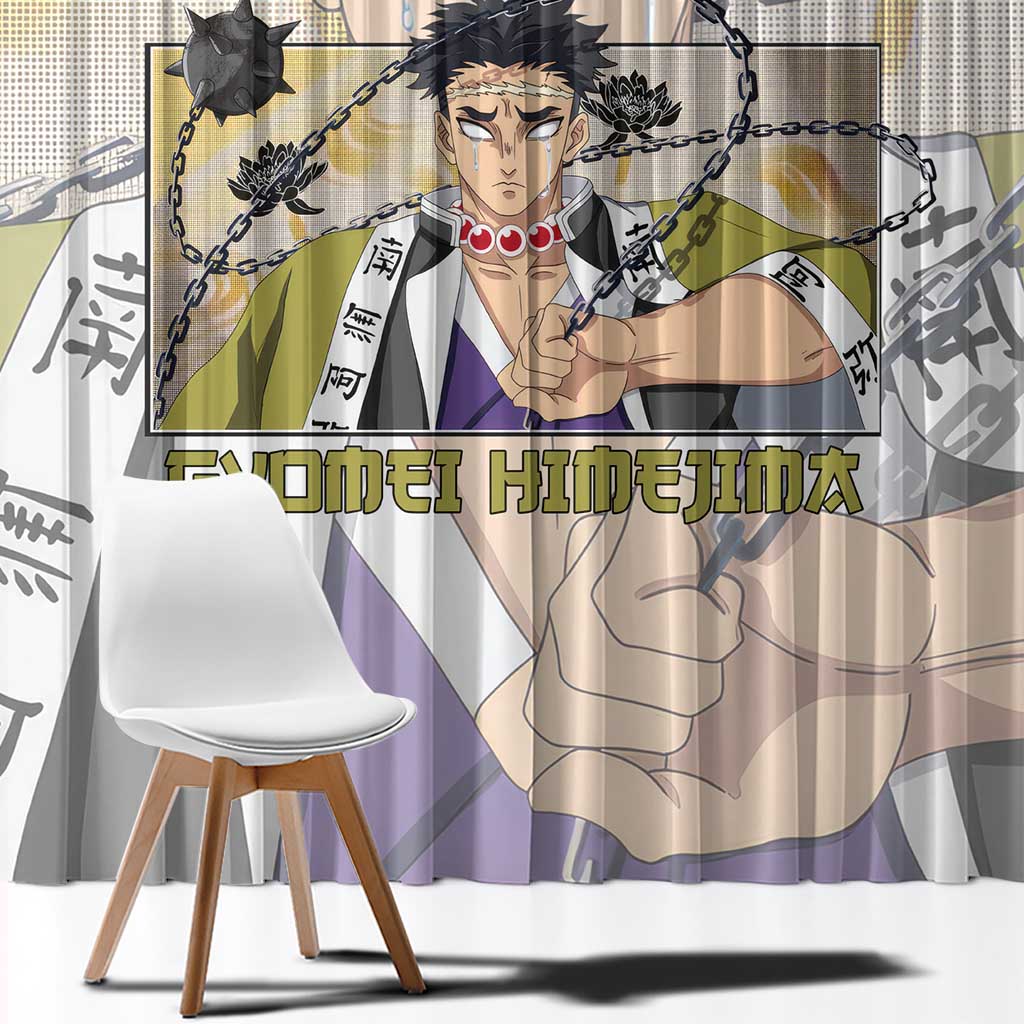 Gyomei Himejima - Demon Slayer Window Curtain Anime Style