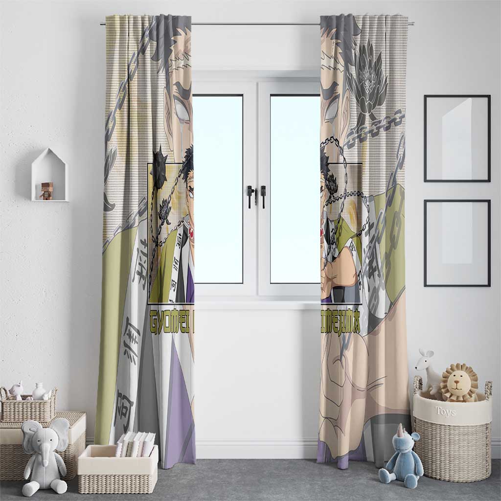 Gyomei Himejima - Demon Slayer Window Curtain Anime Style