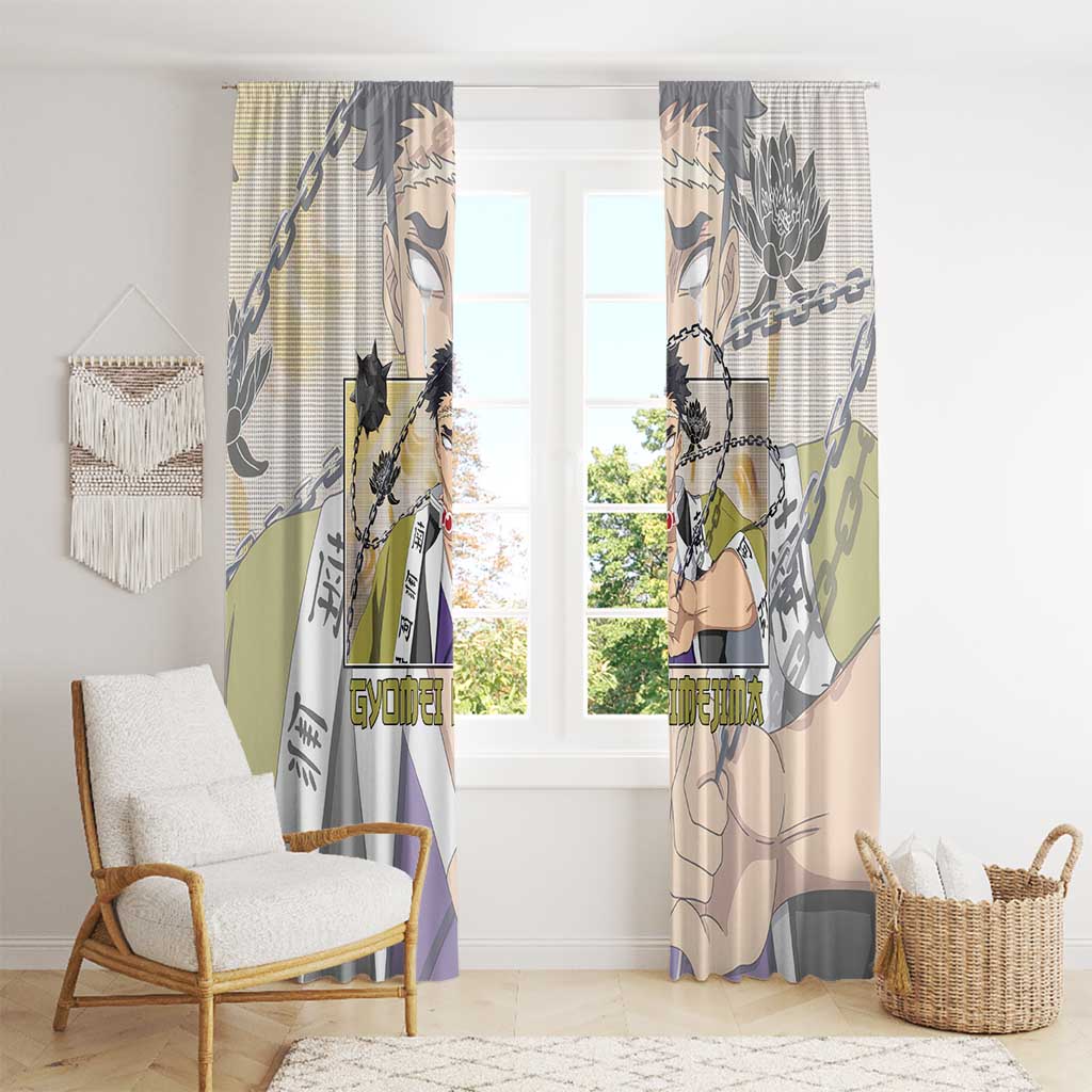 Gyomei Himejima - Demon Slayer Window Curtain Anime Style