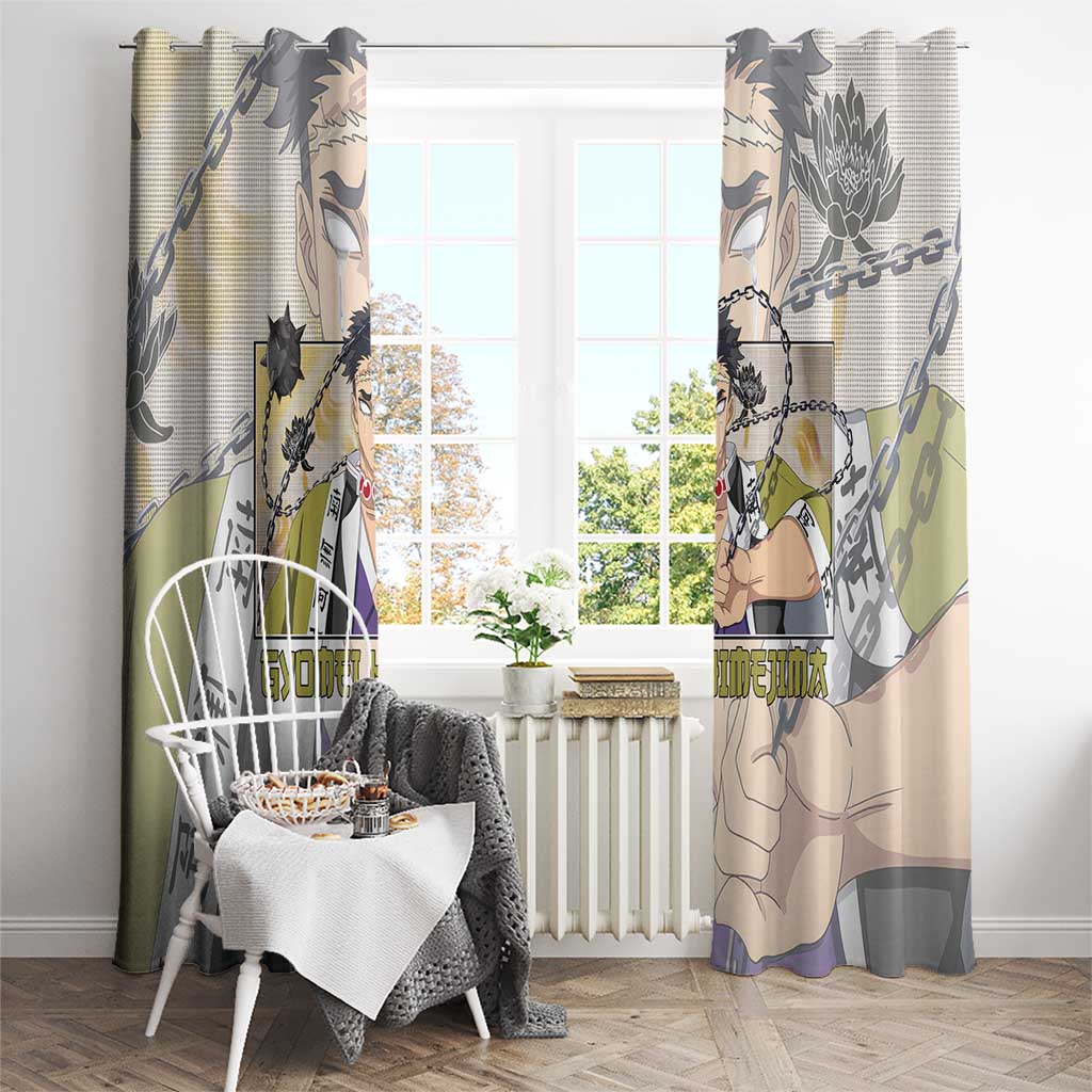Gyomei Himejima - Demon Slayer Window Curtain Anime Style
