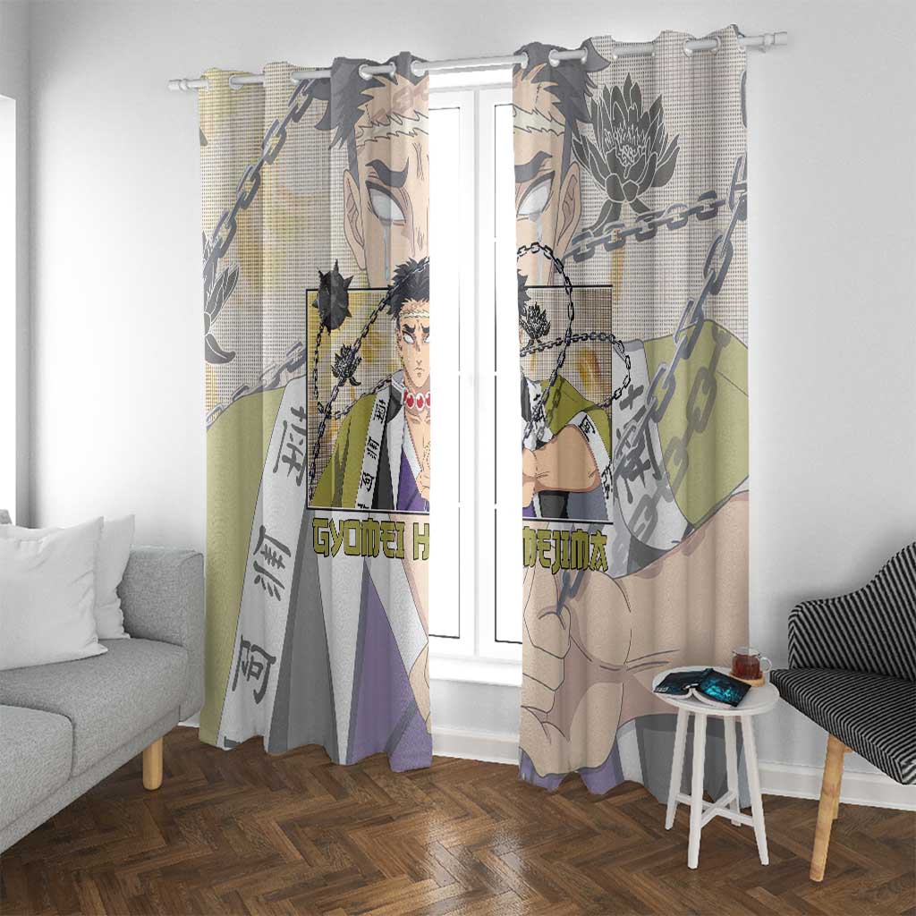 Gyomei Himejima - Demon Slayer Window Curtain Anime Style