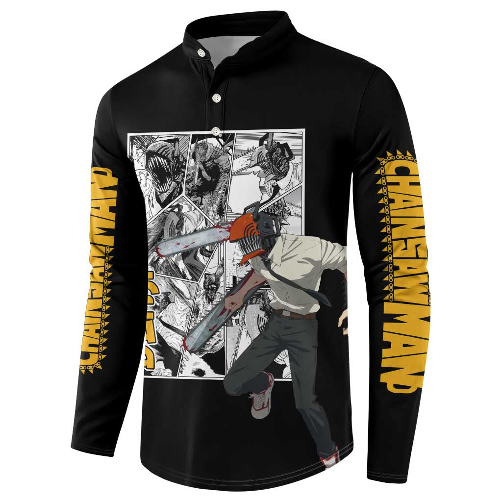 Denji - Chawsan man Button Sweatshirt Anime Mix Manga Style
