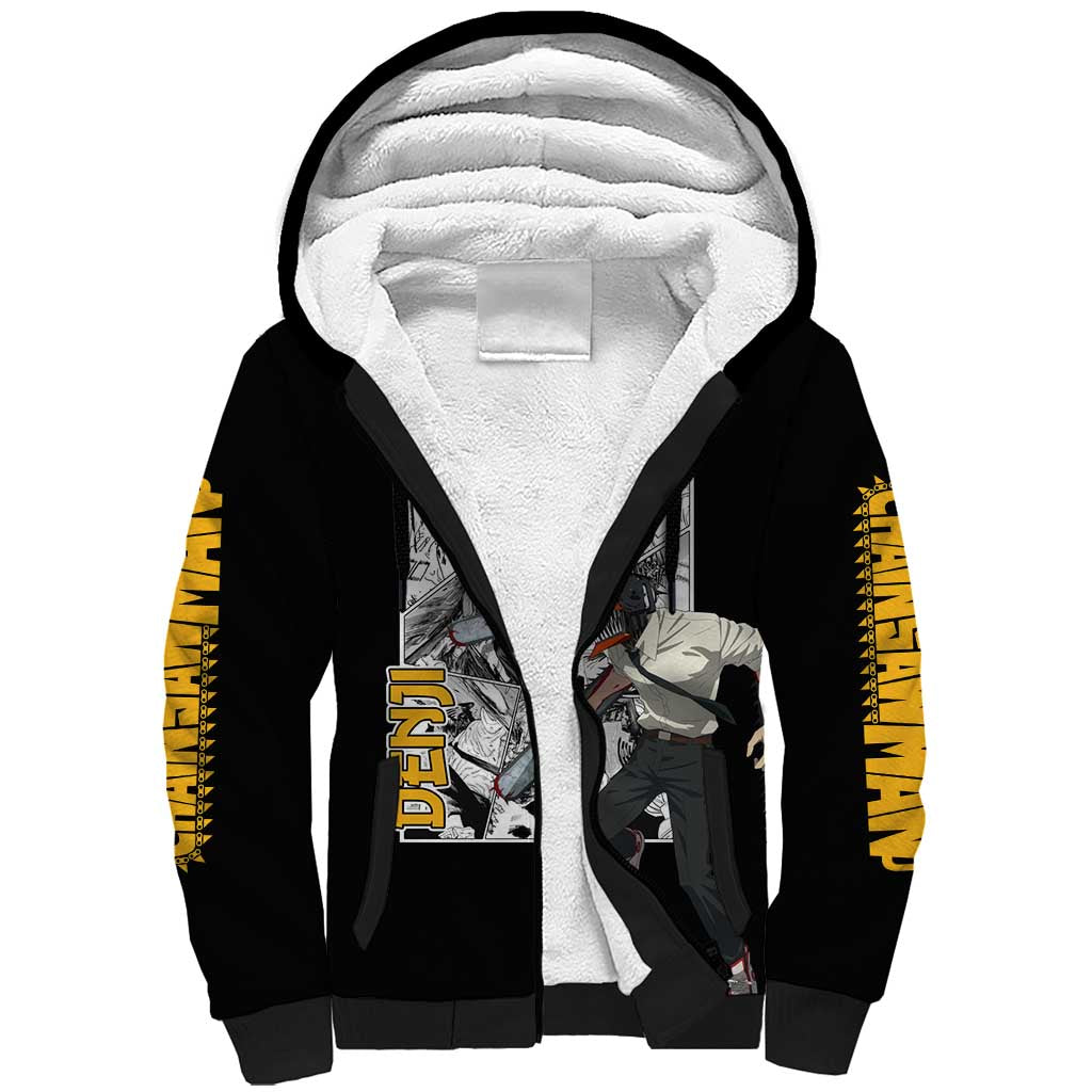 Denji - Chawsan man Sherpa Hoodie Anime Mix Manga Style