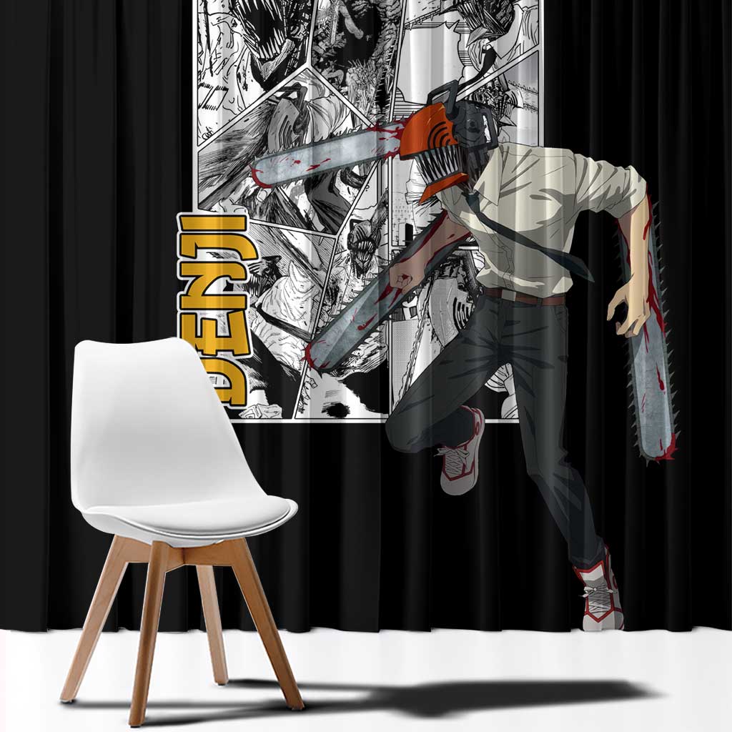 Denji - Chawsan man Window Curtain Anime Mix Manga Style