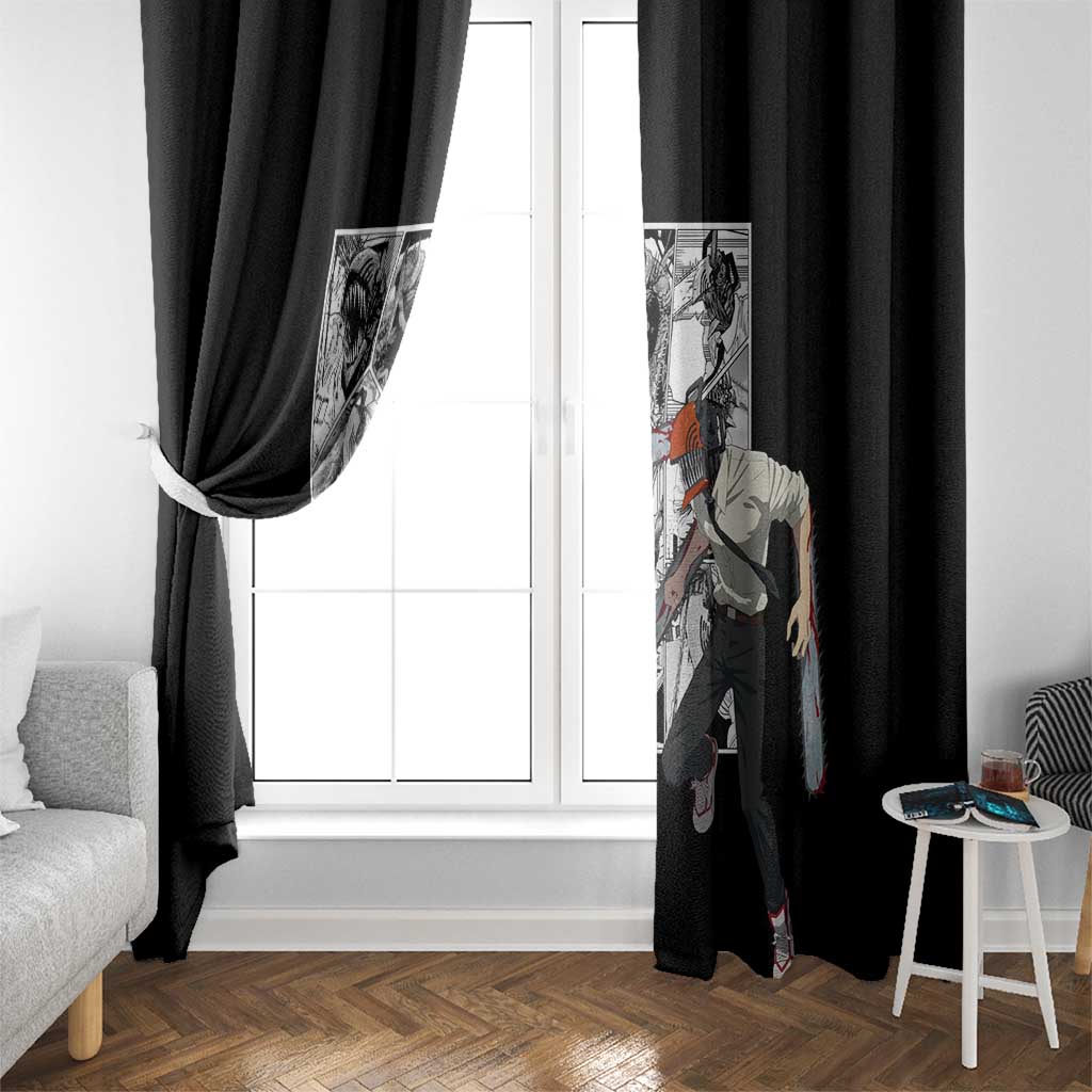 Denji - Chawsan man Window Curtain Anime Mix Manga Style