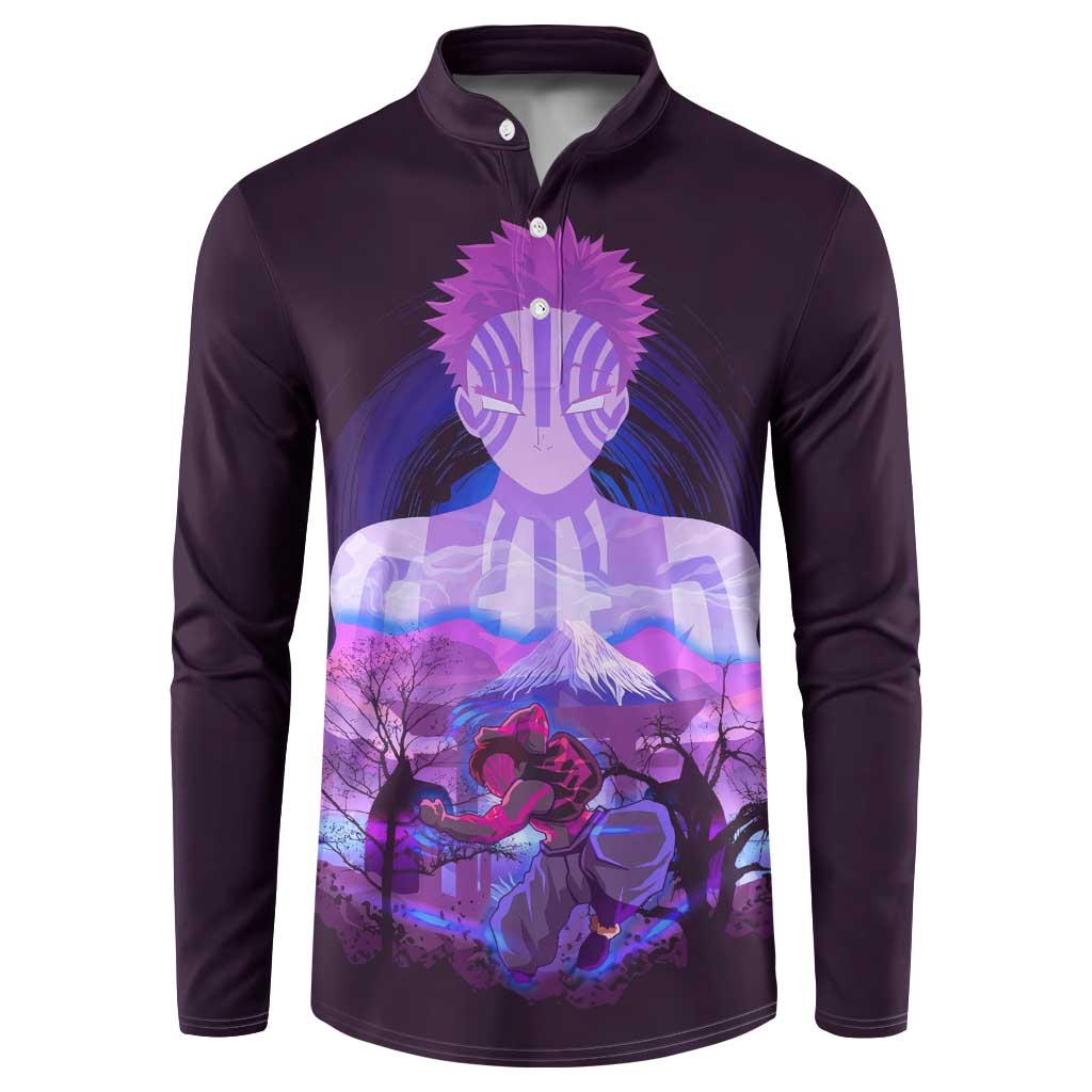 Akaza - Demon Slayer Button Sweatshirt Anime Style