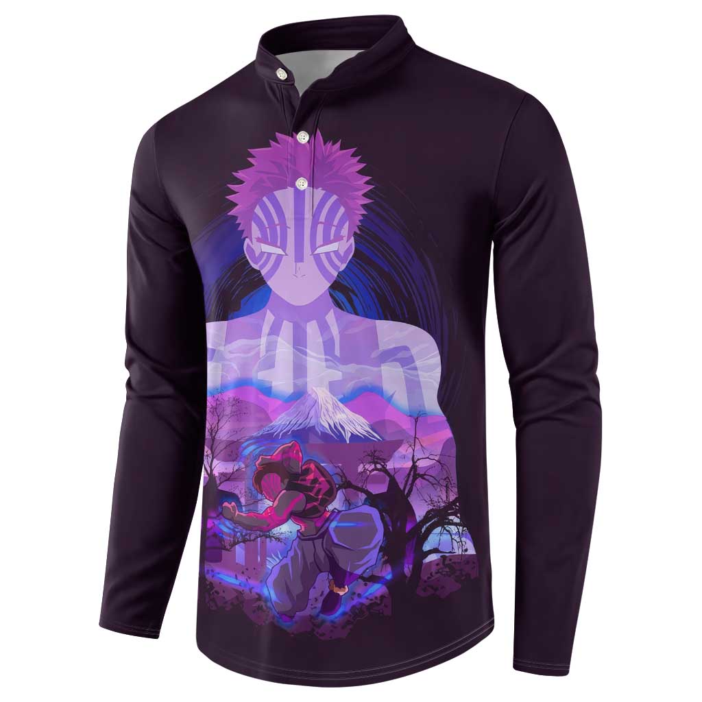 Akaza - Demon Slayer Button Sweatshirt Anime Style