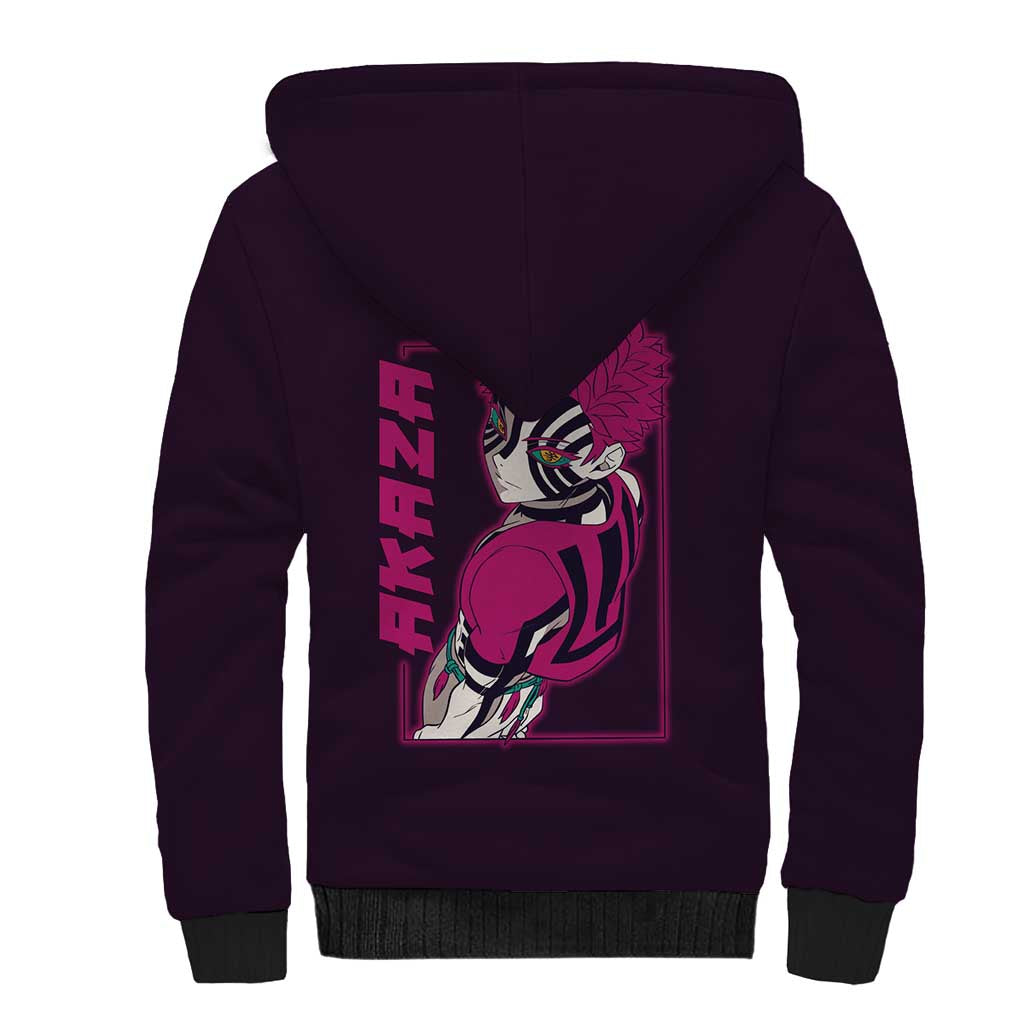 Akaza - Demon Slayer Sherpa Hoodie Anime Style