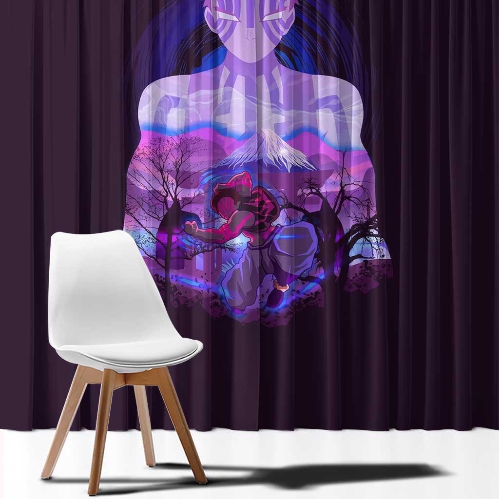 Akaza - Demon Slayer Window Curtain Anime Style
