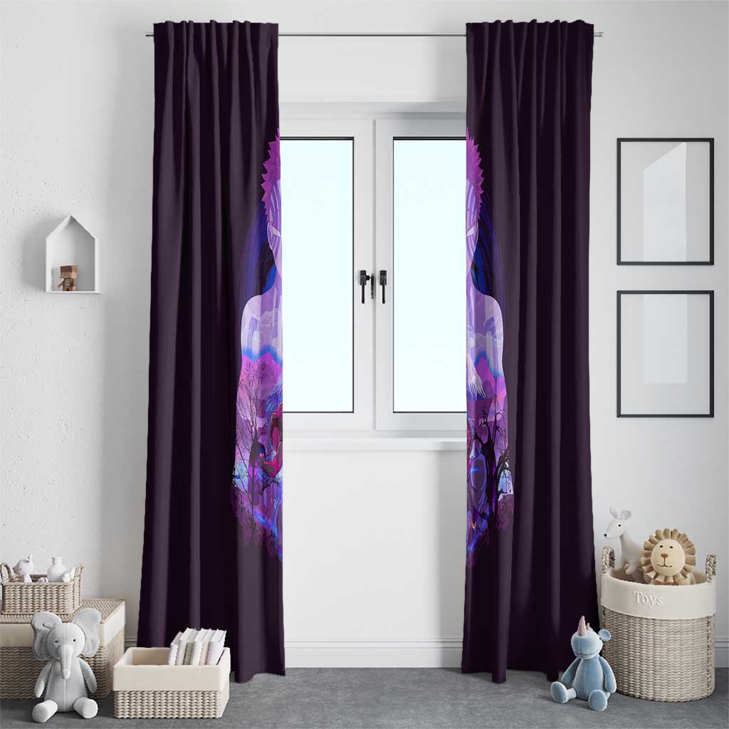 Akaza - Demon Slayer Window Curtain Anime Style