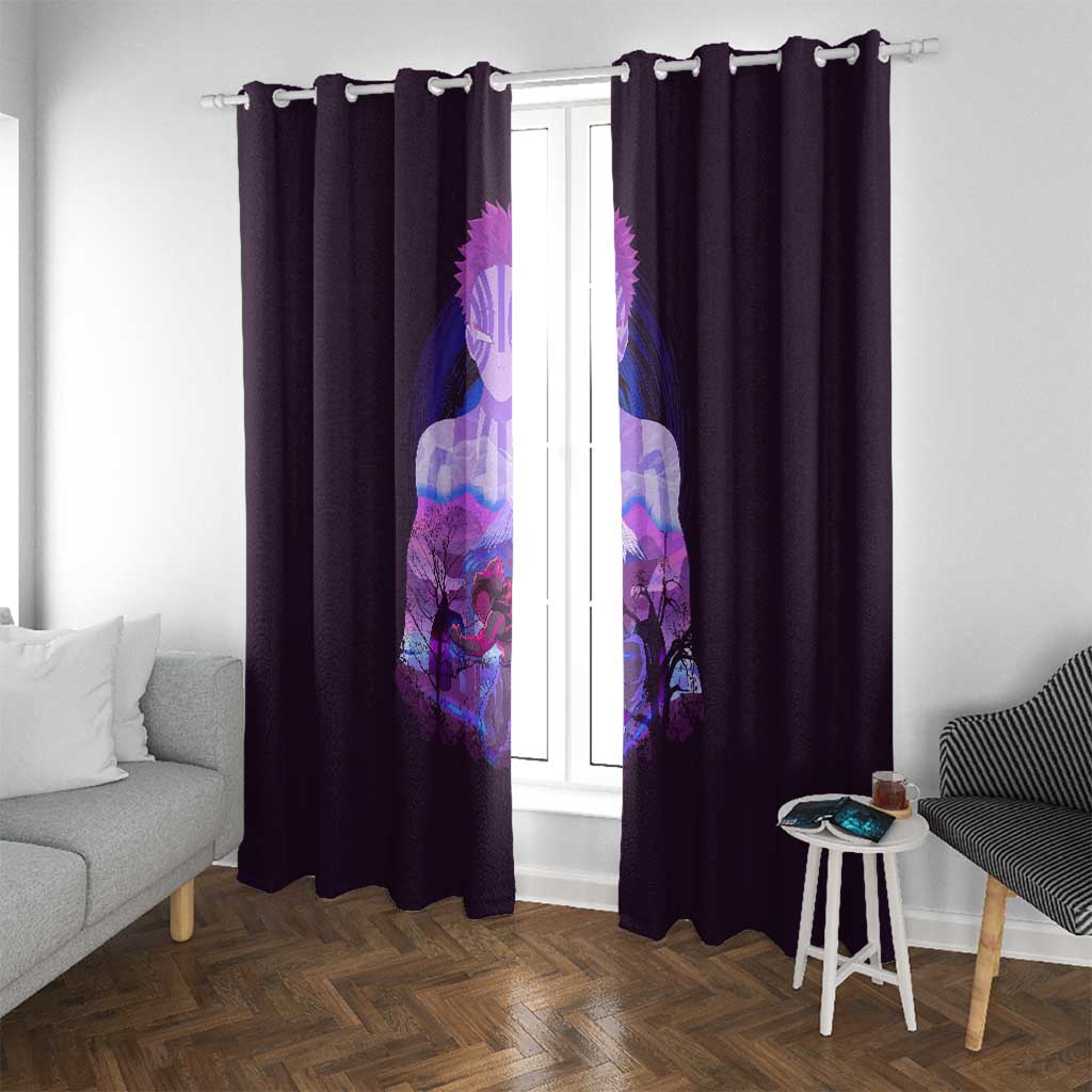 Akaza - Demon Slayer Window Curtain Anime Style