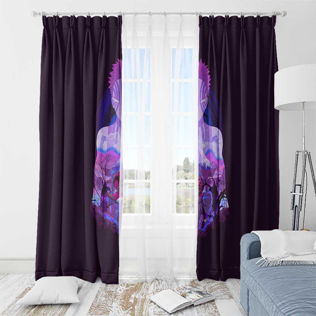 Akaza - Demon Slayer Window Curtain Anime Style