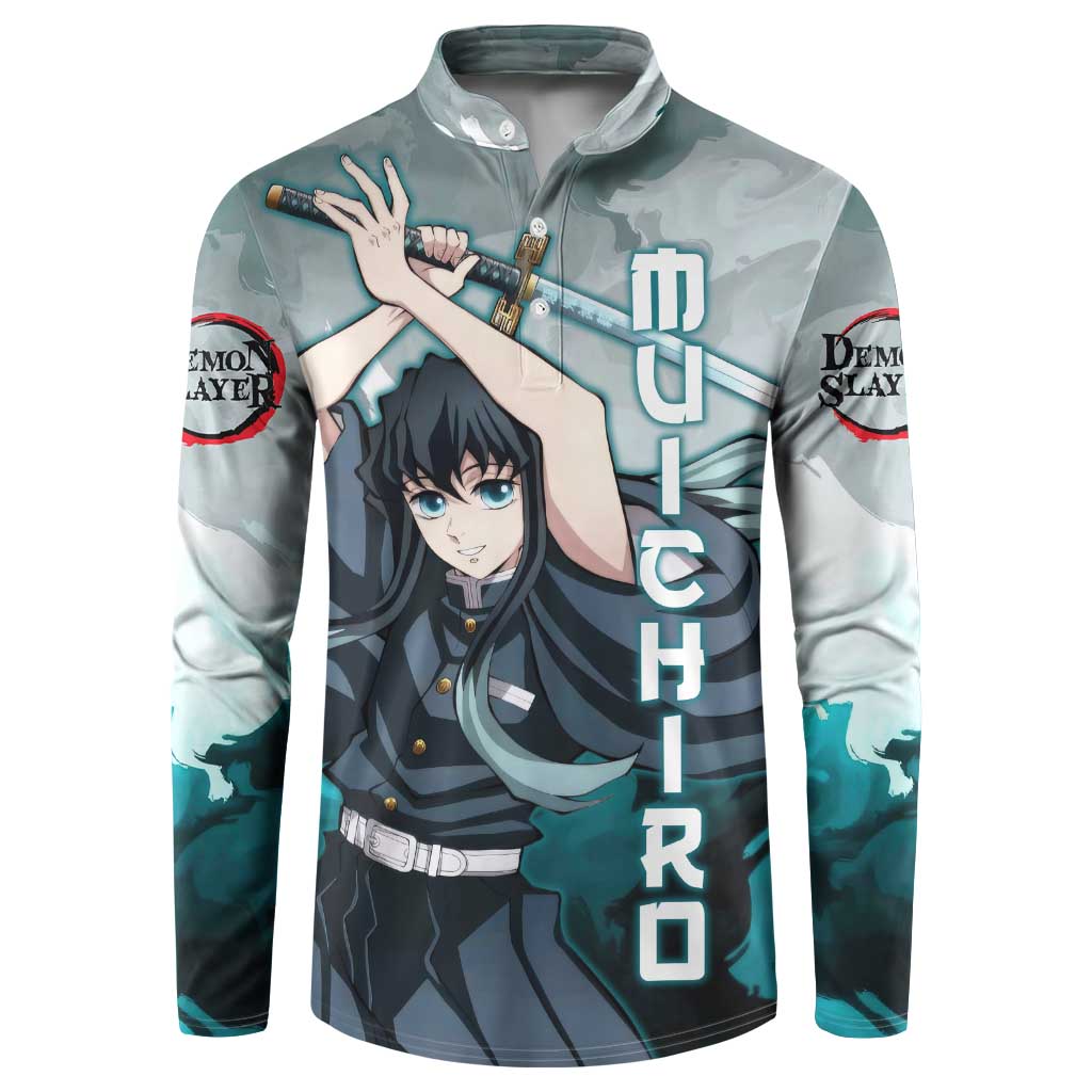 Muichiro Tokito - Demon Slayer Button Sweatshirt Anime Style
