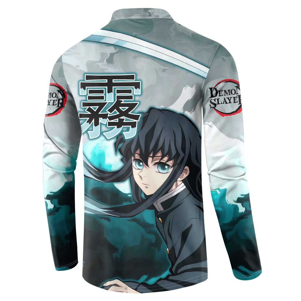 Muichiro Tokito - Demon Slayer Button Sweatshirt Anime Style