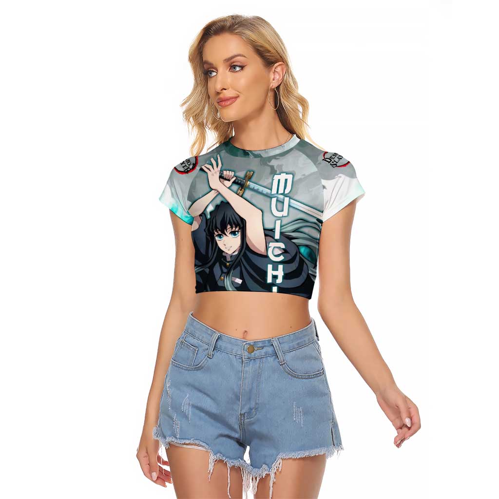 Muichiro Tokito - Demon Slayer Raglan Cropped T Shirt Anime Style