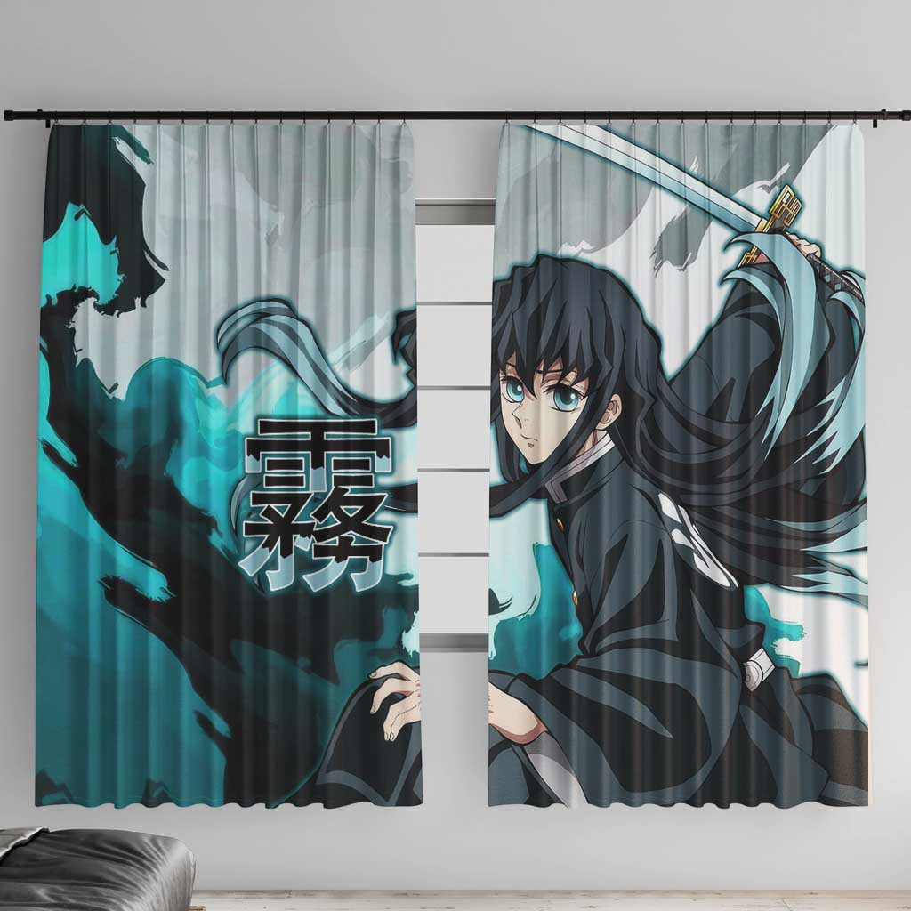 Muichiro Tokito - Demon Slayer Window Curtain Anime Style