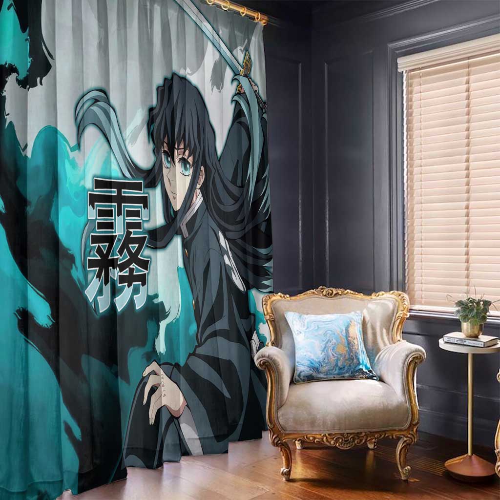 Muichiro Tokito - Demon Slayer Window Curtain Anime Style