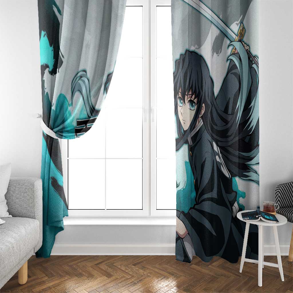 Muichiro Tokito - Demon Slayer Window Curtain Anime Style