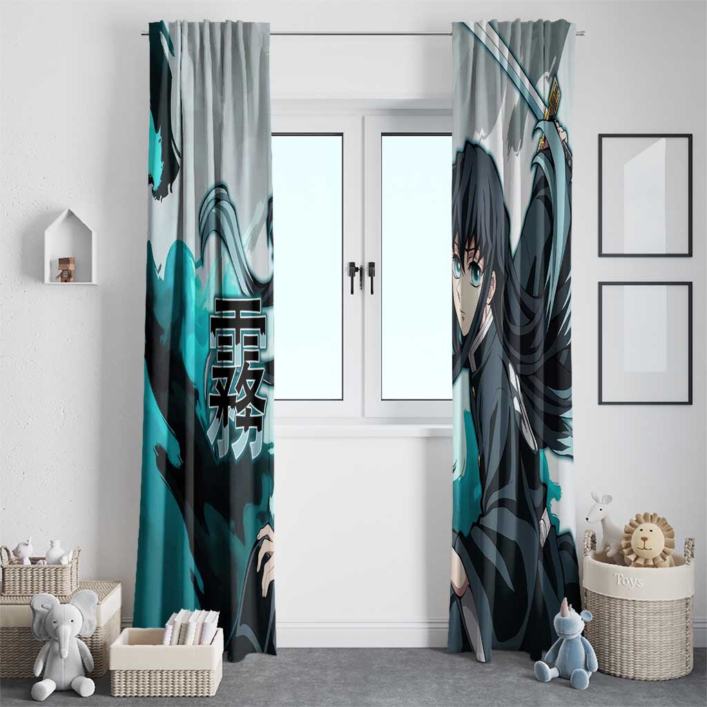 Muichiro Tokito - Demon Slayer Window Curtain Anime Style