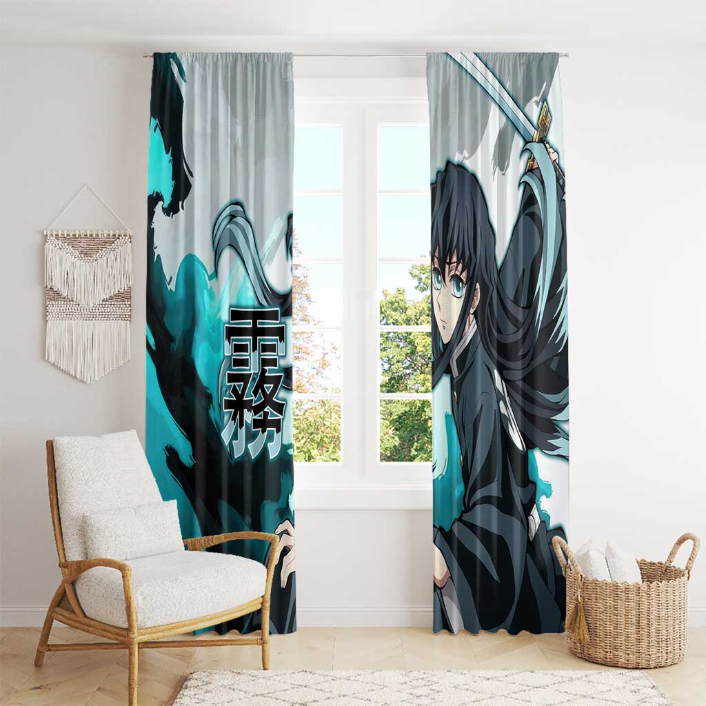 Muichiro Tokito - Demon Slayer Window Curtain Anime Style