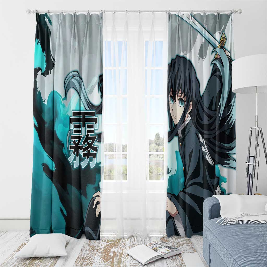 Muichiro Tokito - Demon Slayer Window Curtain Anime Style