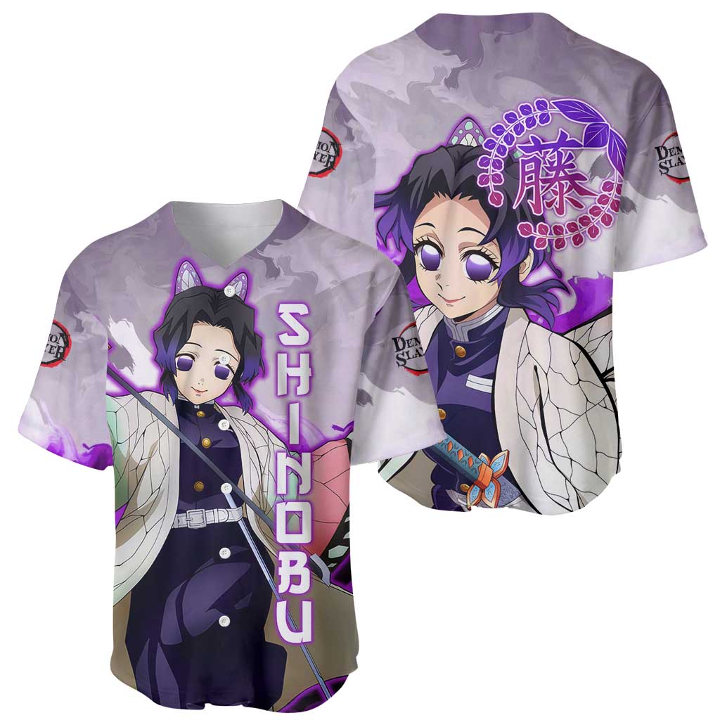 Shinobu Kocho - Demon Slayer Baseball Jersey Anime Style