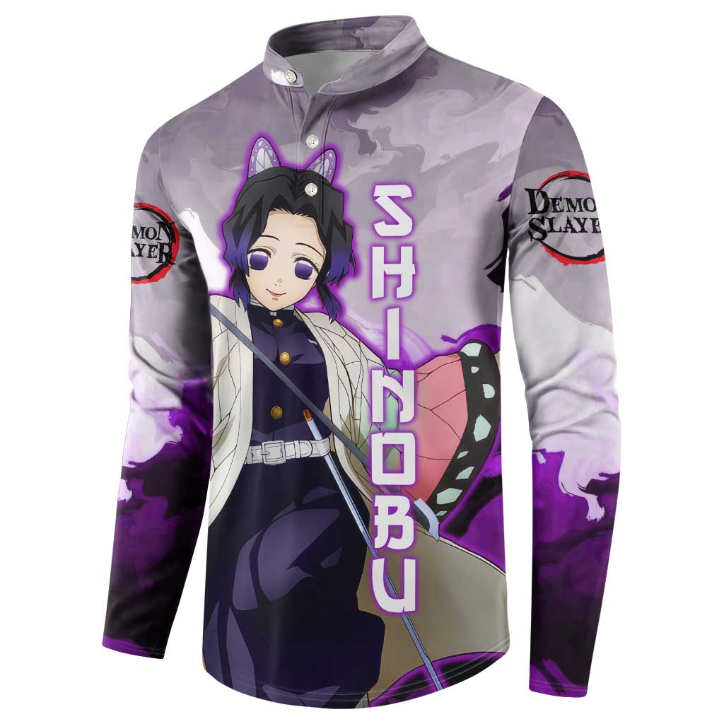 Shinobu Kocho - Demon Slayer Button Sweatshirt Anime Style