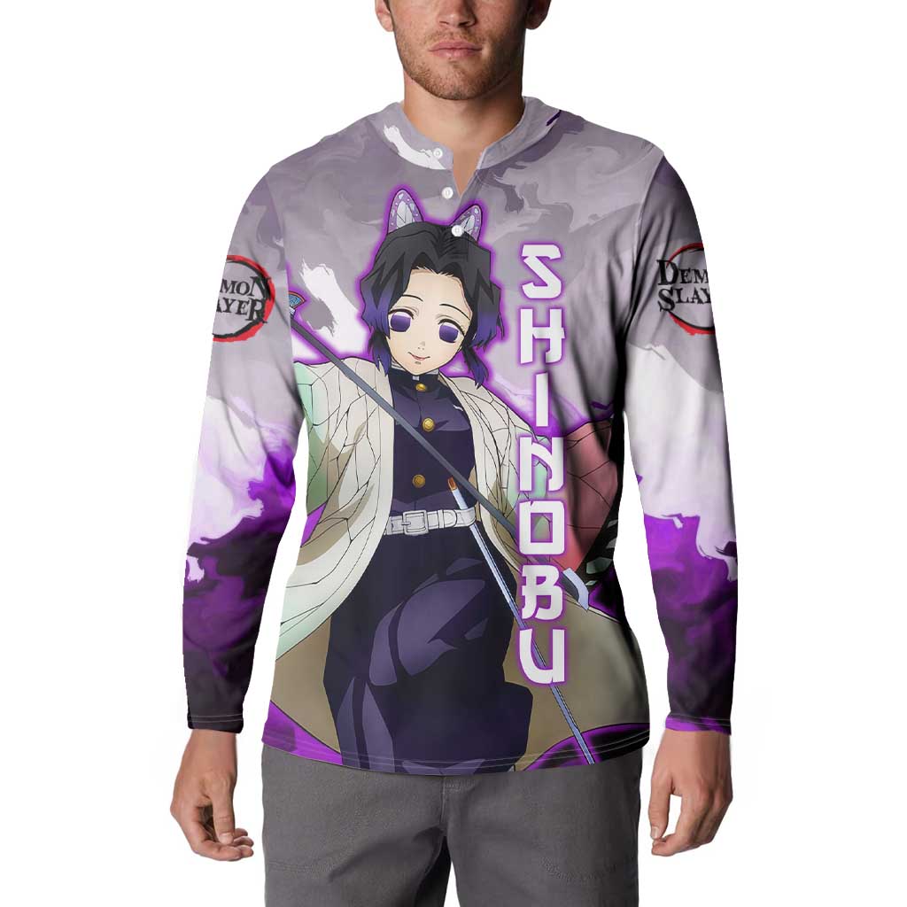 Shinobu Kocho - Demon Slayer Button Sweatshirt Anime Style