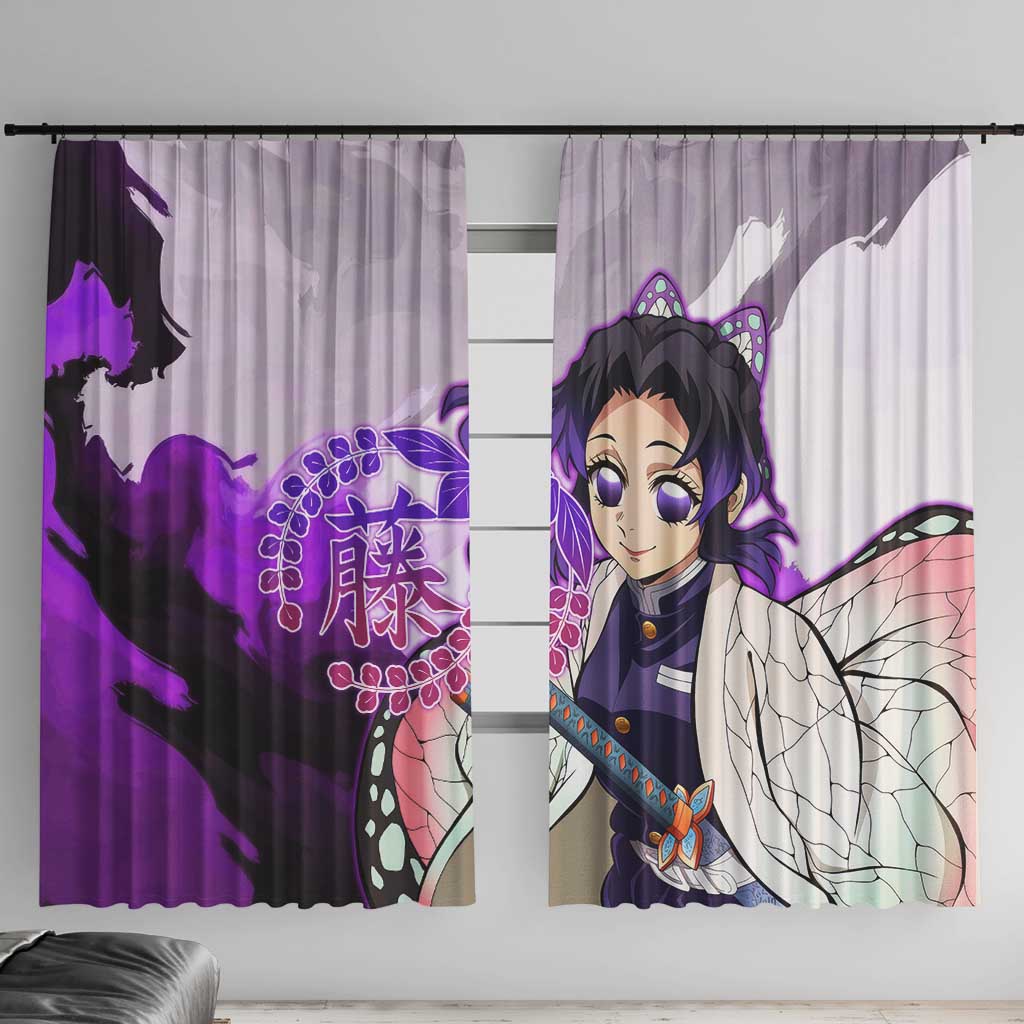 Shinobu Kocho - Demon Slayer Window Curtain Anime Style