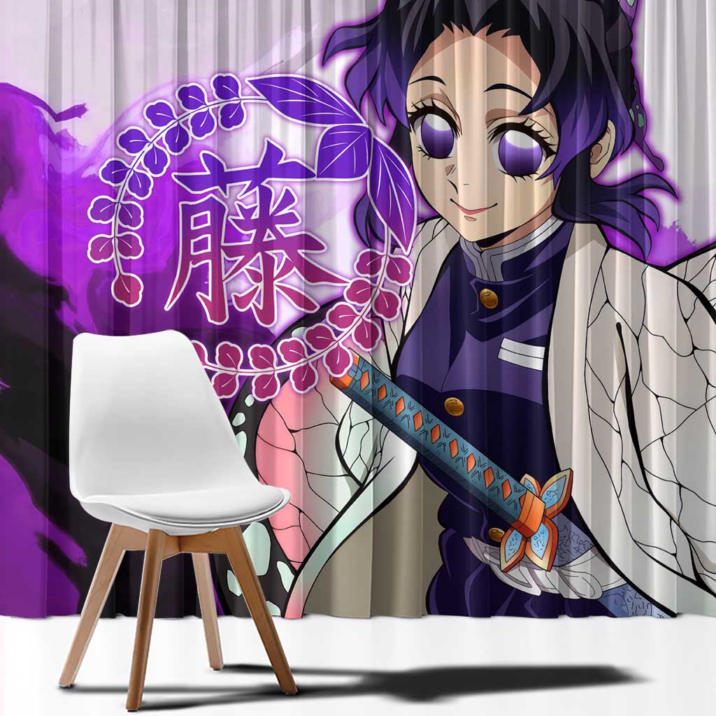 Shinobu Kocho - Demon Slayer Window Curtain Anime Style