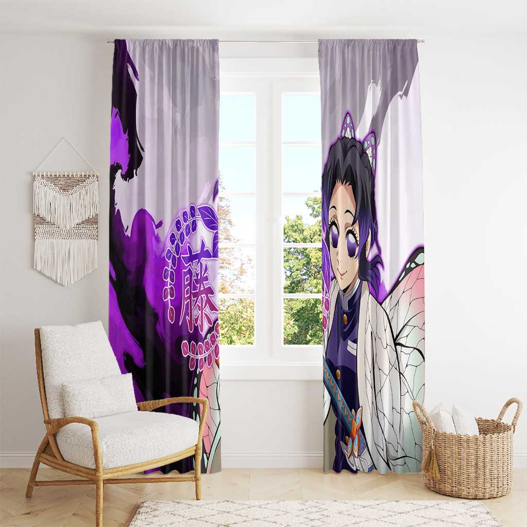 Shinobu Kocho - Demon Slayer Window Curtain Anime Style