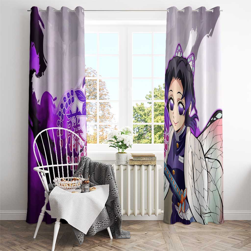 Shinobu Kocho - Demon Slayer Window Curtain Anime Style