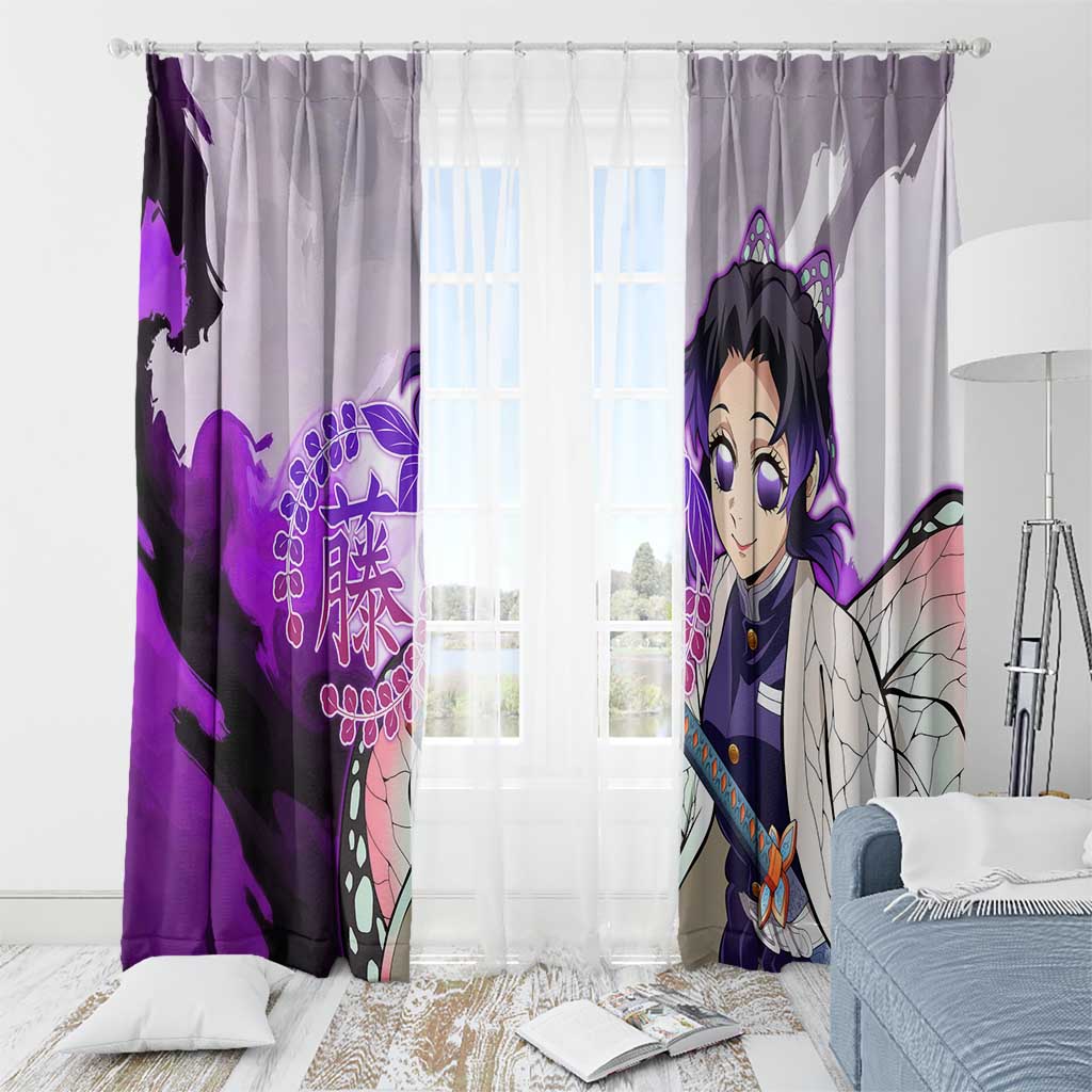 Shinobu Kocho - Demon Slayer Window Curtain Anime Style