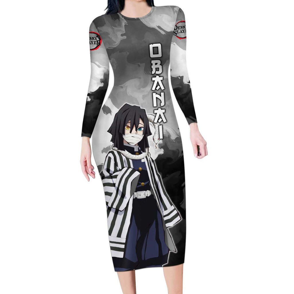 Obanai Iguro - Demon Slayer Long Sleeve Bodycon Dress Anime Style