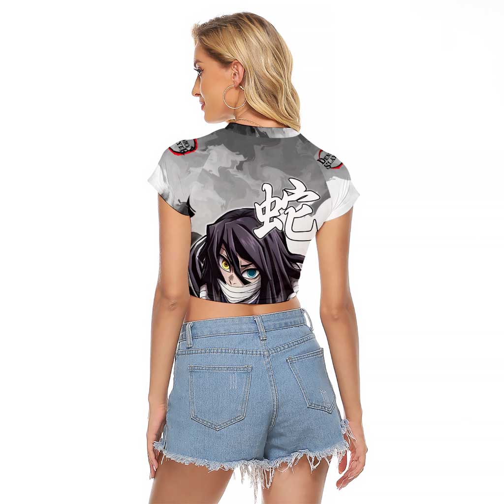 Obanai Iguro - Demon Slayer Raglan Cropped T Shirt Anime Style
