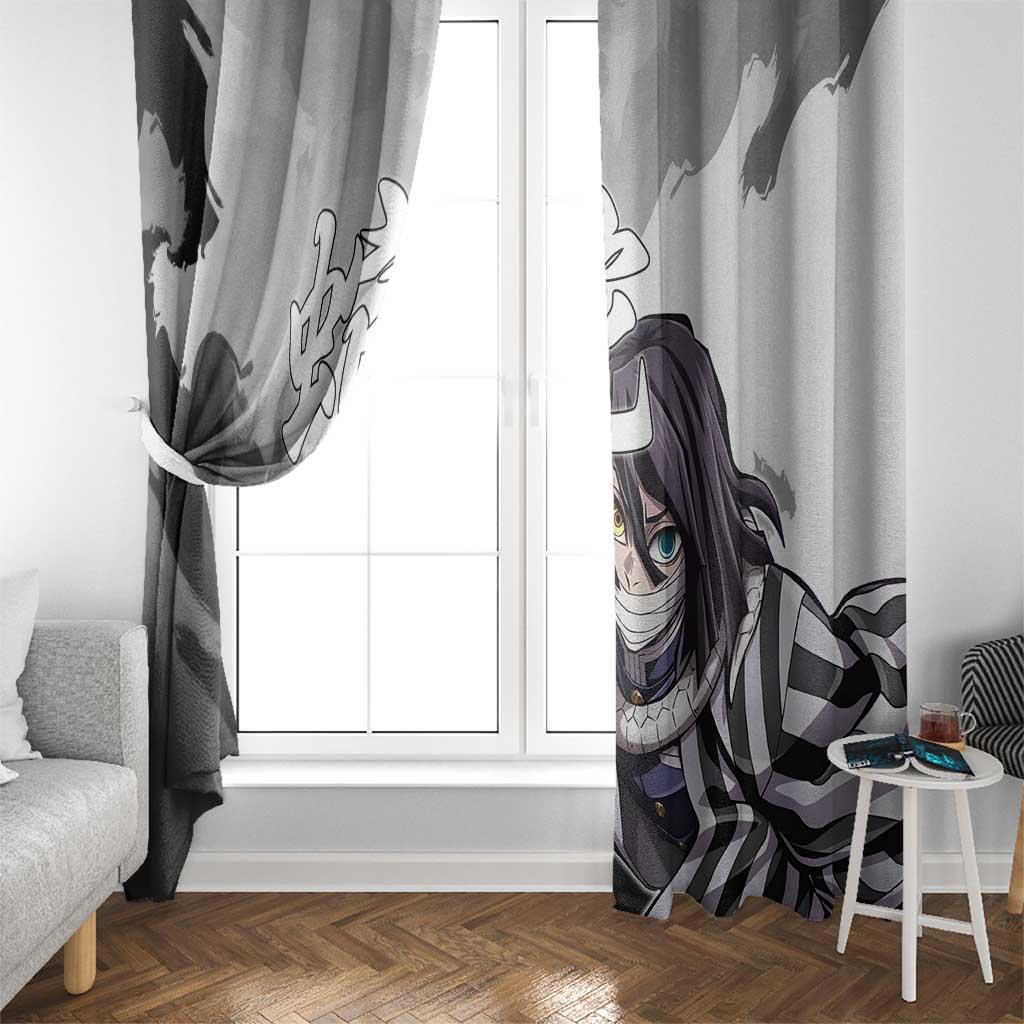Obanai Iguro - Demon Slayer Window Curtain Anime Style