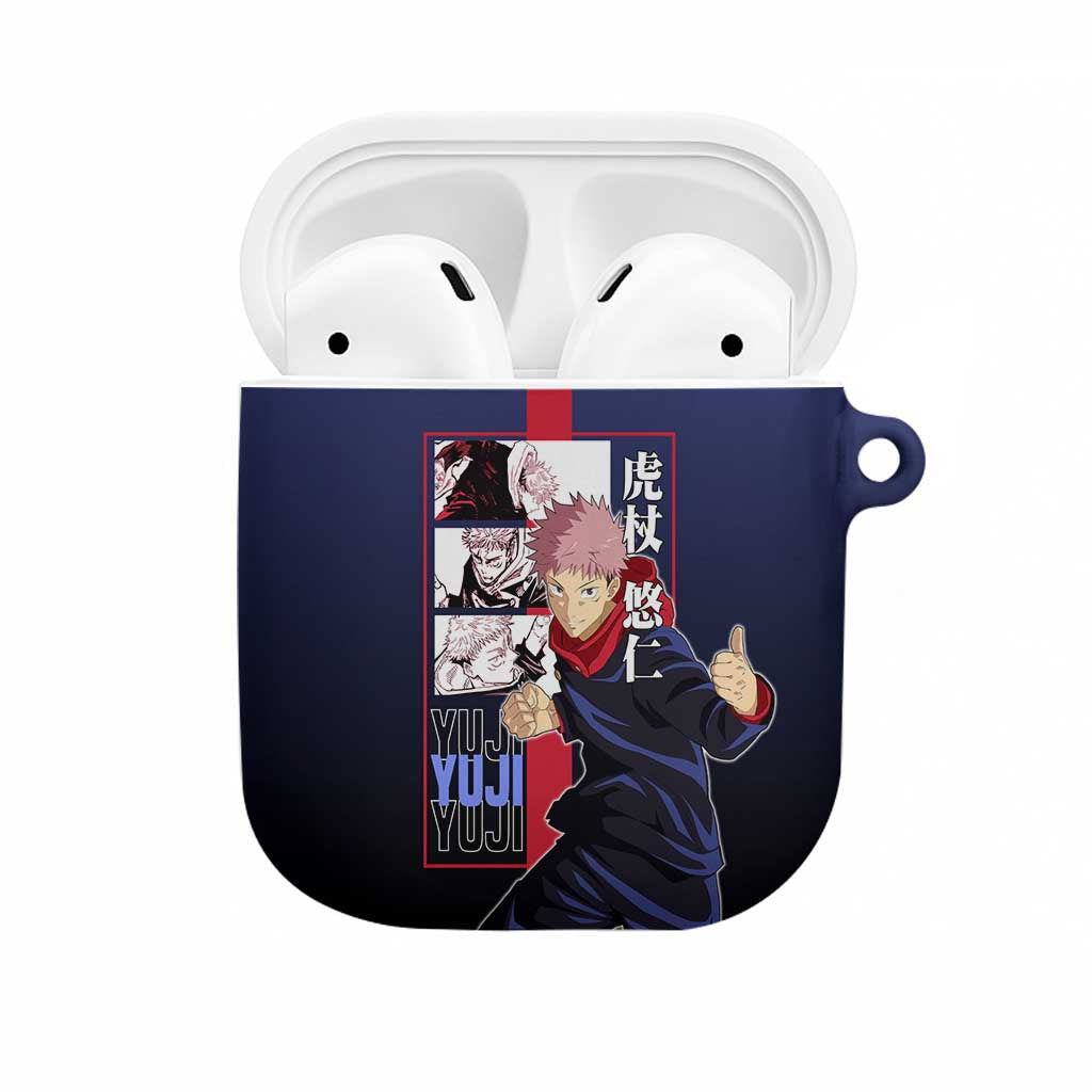 Yuji Itadori from Jujutsu Kaisen AirPods Case with Action Pose and Energetic Expressions Design - The Mazicc