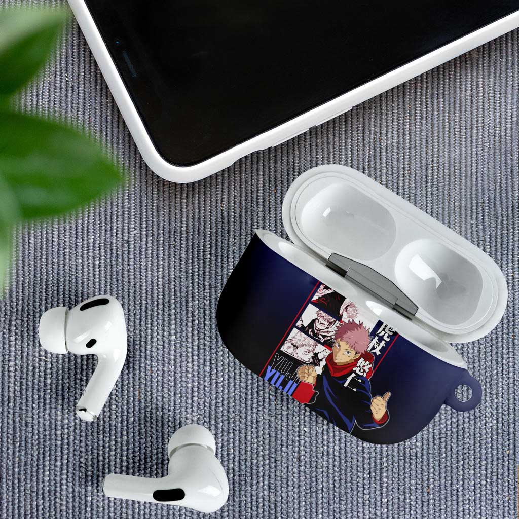 Yuji Itadori from Jujutsu Kaisen AirPods Case with Action Pose and Energetic Expressions Design - The Mazicc