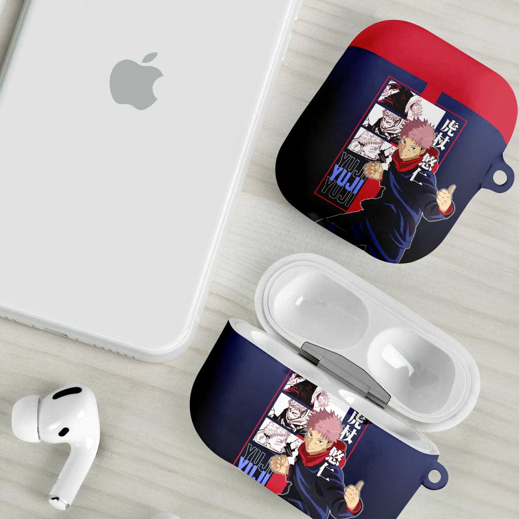 Yuji Itadori from Jujutsu Kaisen AirPods Case with Action Pose and Energetic Expressions Design - The Mazicc