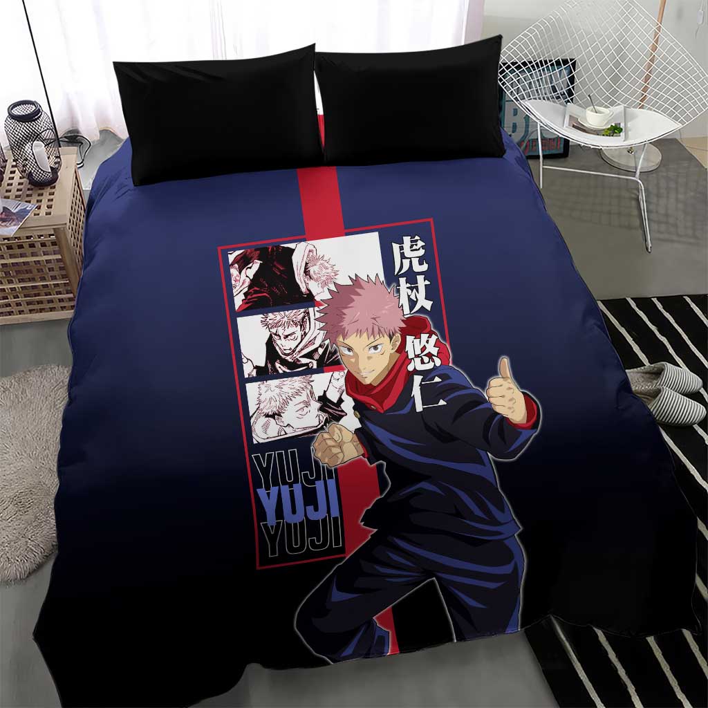 Yuji Itadori from Jujutsu Kaisen Bedding Set with Action Pose and Energetic Expressions Design - The Mazicc