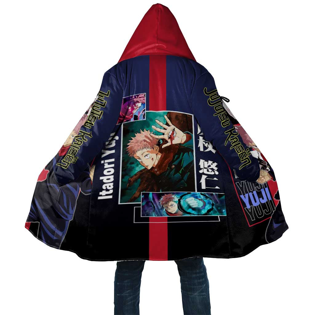Yuji Itadori from Jujutsu Kaisen Cloak with Action Pose and Energetic Expressions Design - The Mazicc