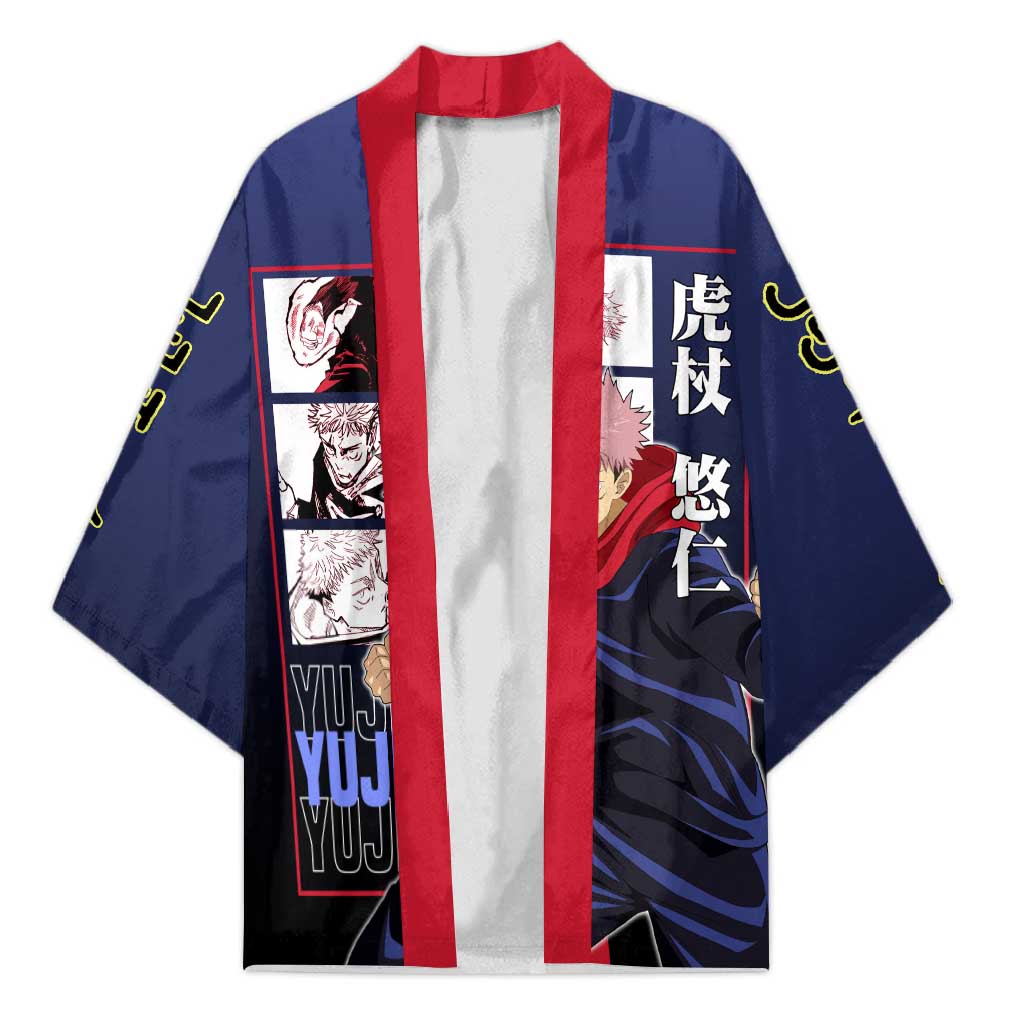 Yuji Itadori from Jujutsu Kaisen Kimono with Action Pose and Energetic Expressions Design - The Mazicc