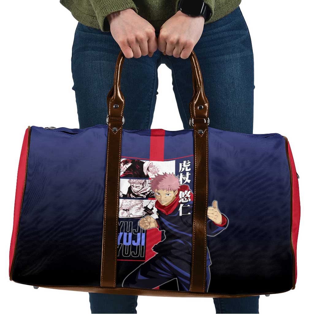 Yuji Itadori from Jujutsu Kaisen Travel Bag with Action Pose and Energetic Expressions Design - The Mazicc