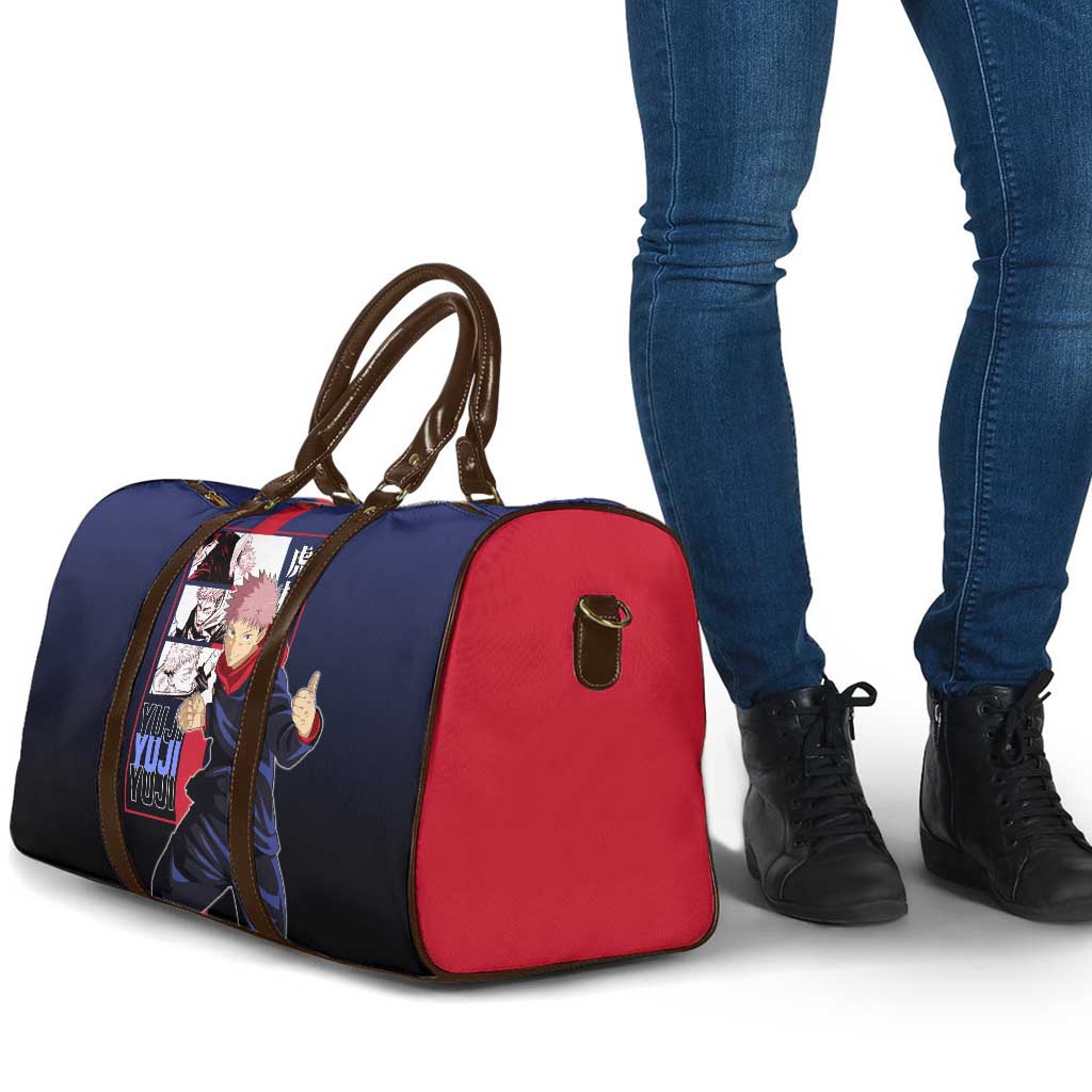 Yuji Itadori from Jujutsu Kaisen Travel Bag with Action Pose and Energetic Expressions Design - The Mazicc