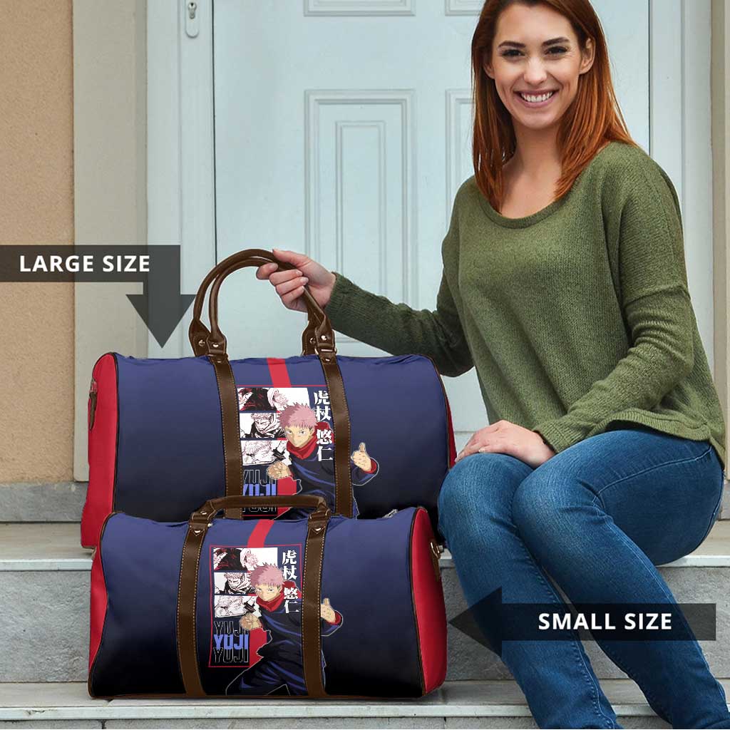 Yuji Itadori from Jujutsu Kaisen Travel Bag with Action Pose and Energetic Expressions Design - The Mazicc