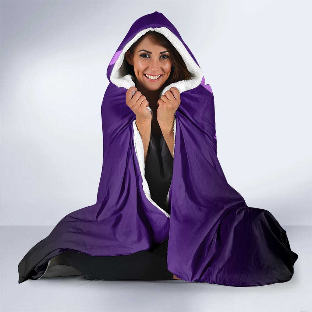 Ryomen Sukuna from Jujutsu Kaisen Hooded Blanket with Purple Background and Multiple Poses Design - The Mazicc