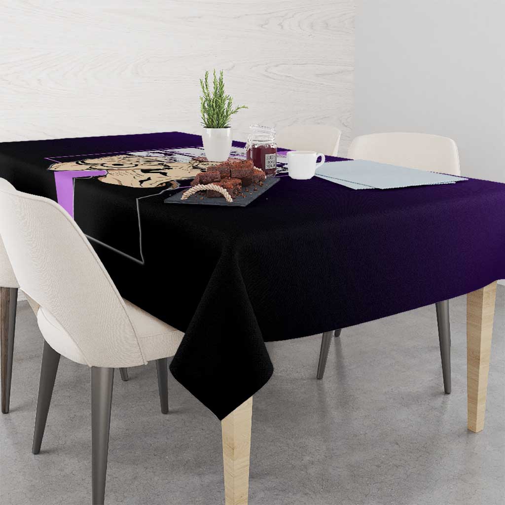 Ryomen Sukuna from Jujutsu Kaisen Tablecloth with Purple Background and Multiple Poses Design - The Mazicc