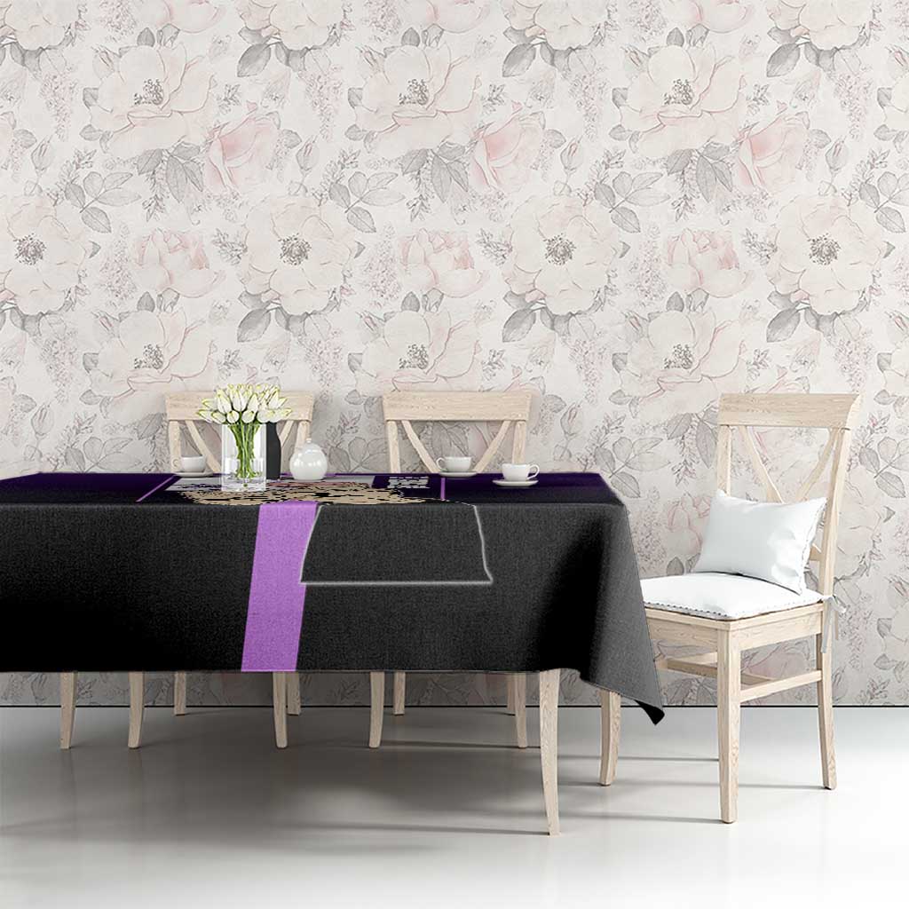 Ryomen Sukuna from Jujutsu Kaisen Tablecloth with Purple Background and Multiple Poses Design - The Mazicc