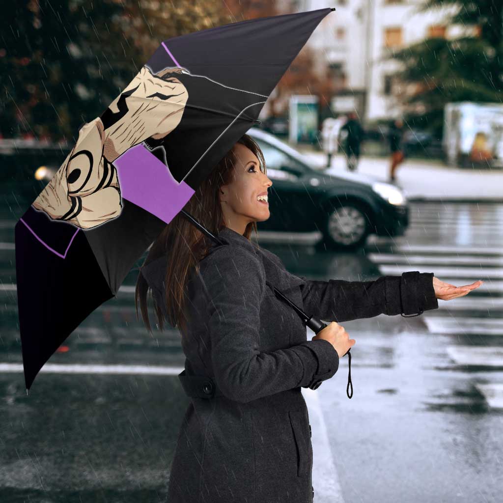 Ryomen Sukuna from Jujutsu Kaisen Umbrella with Purple Background and Multiple Poses Design - The Mazicc